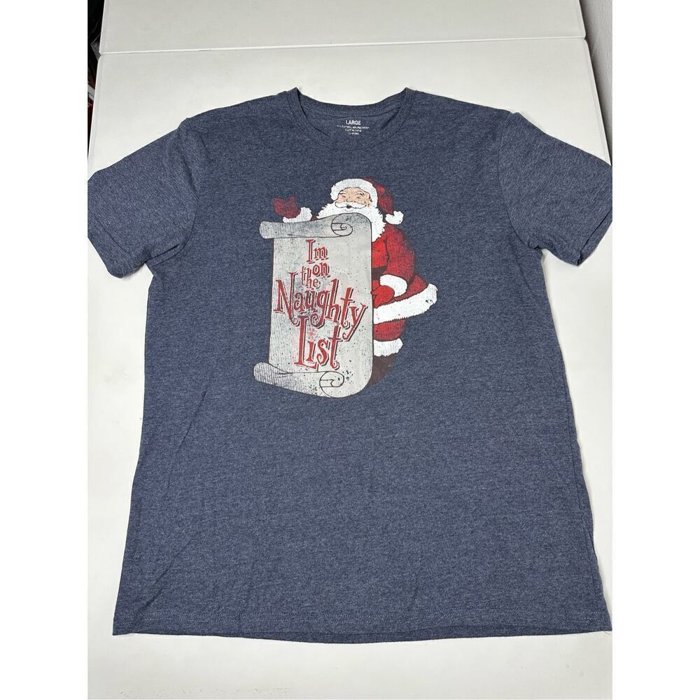 I’m On The Naughty List Adult Unisex Cotton Blend T-shirt Size L - Picture 5 of 10